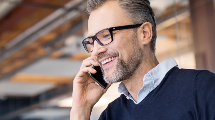 Man on phone