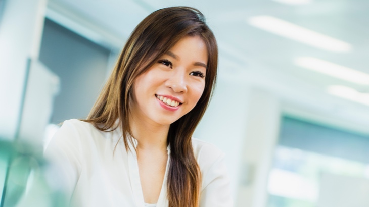 Smiling office worker
