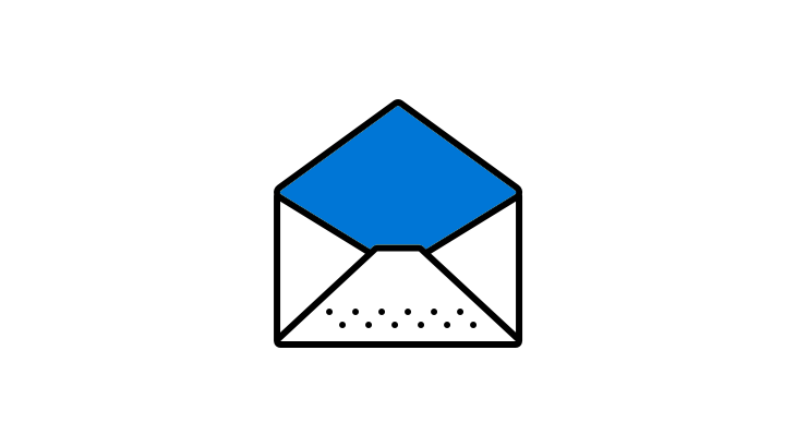 Blue email icon
