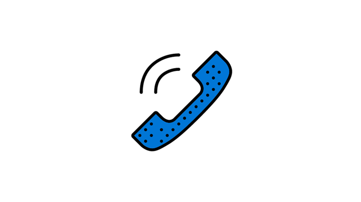 Blue phone icon