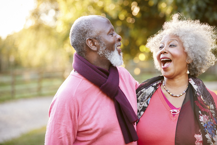 Senior couple on autumn day