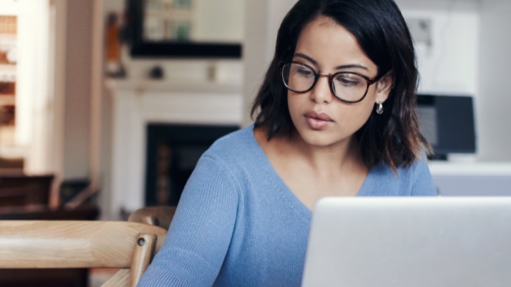 Woman working with laptop