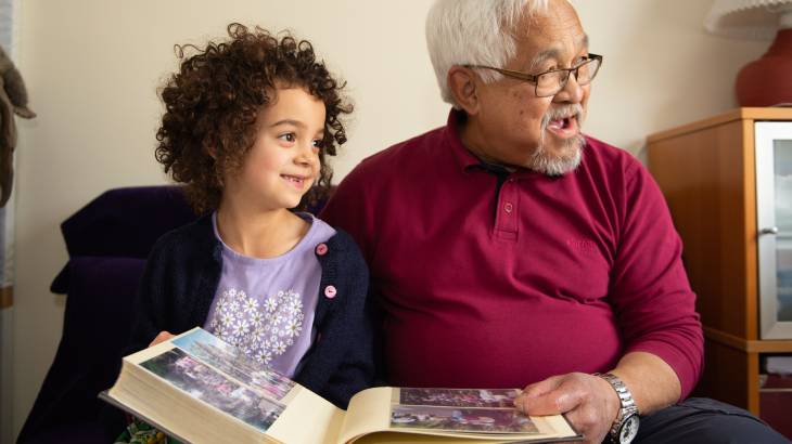 Rom with grandchild
