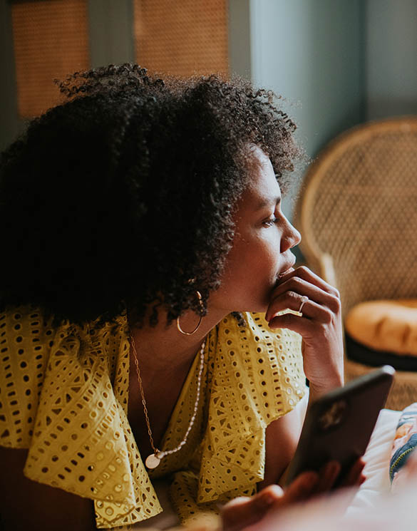 Women with mobile